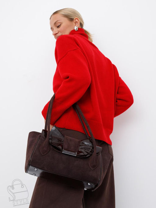 Сумка женская кожаная 2430-1Y coffee Polina&Eiterou