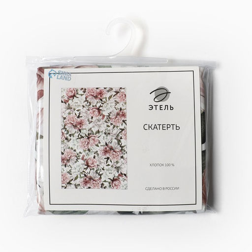 Скатерть Этель. Пионы, 149?110 см, 100% хлопок, саржа 190 г/м?