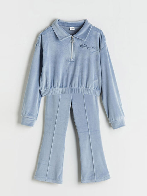 Kadife K?z ?ocuk Sweatshirt ve Tayt