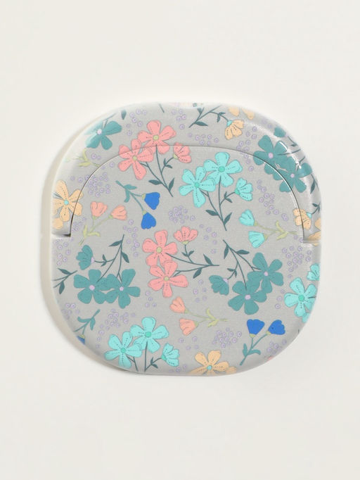 Цена за 3 шт. Зеркало карманное Узор, с подставкой, 8?8 см, белое - Qf фото 5