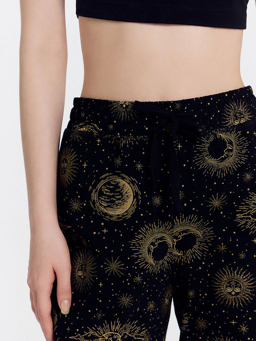 Брюки женские черные с созвездиями - Mark formelle фото 6