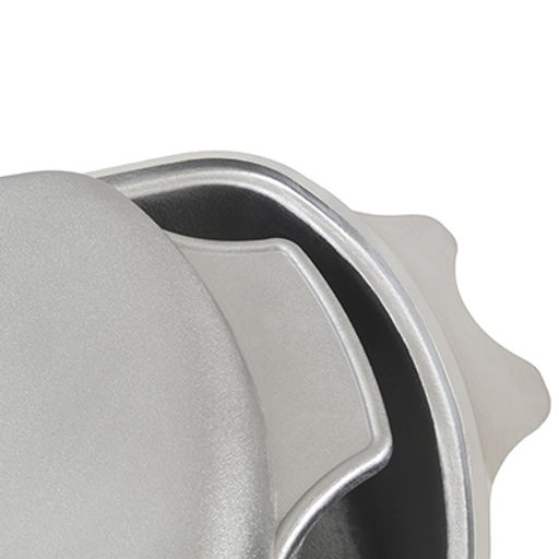 Гусятница алюминиевая 5,5л, 42х25х14,5см, литая, металлическая жаропрочная крышка-противень (Россия)