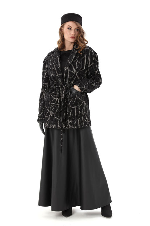 Кардиган NIKVA н1006-1 черная геометрия  фото 5