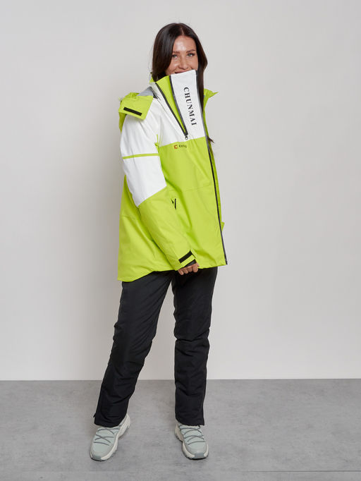 Горнолыжный костюм женский зимний салатового цвета 02321Sl - Chunmai фото 8