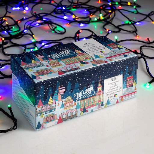 Гирлянда «Нить» 20 м, IP44, тёмная нить, 200 LED, свечение мульти, 8 режимов, 220 В - Luazon lighting фото 5