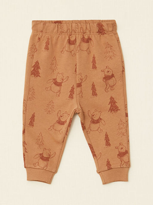 Bisiklet Yaka Uzun Kollu Winnie the Pooh Bask?l? Erkek Bebek Sweatshirt ve E?ofman Alt 2li Tak?m - Waikiki фото 3