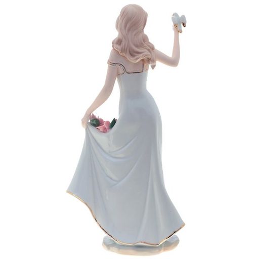 Фигурка декоративная "Девушка с птичкой", L20 W13 H35 см