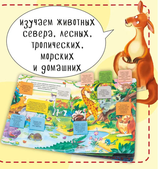 Книжка с окошками Эти забавные животные - BimBiMon фото 4