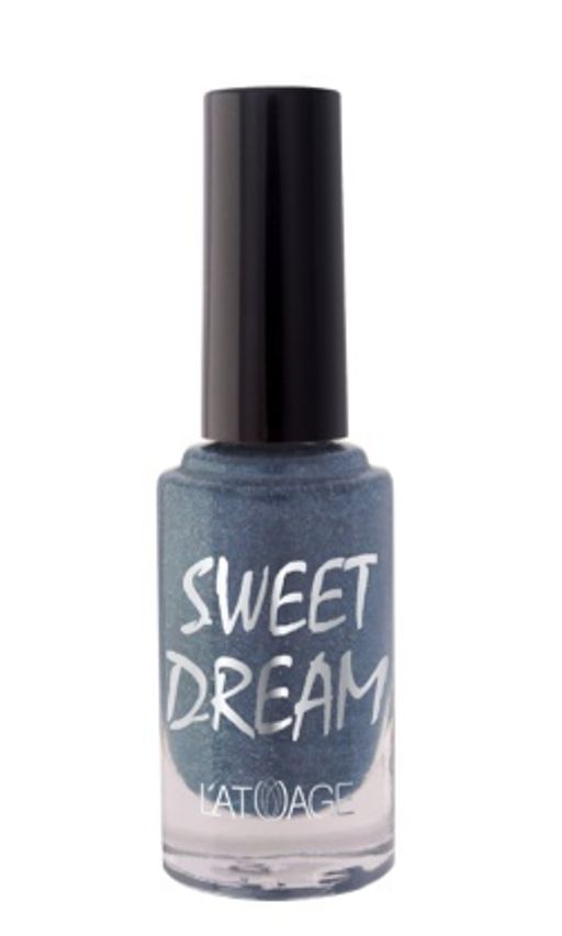Latuage Лак для ногтей SWEET DREAM тон 502 серо-синий перламутровый песок 9мл