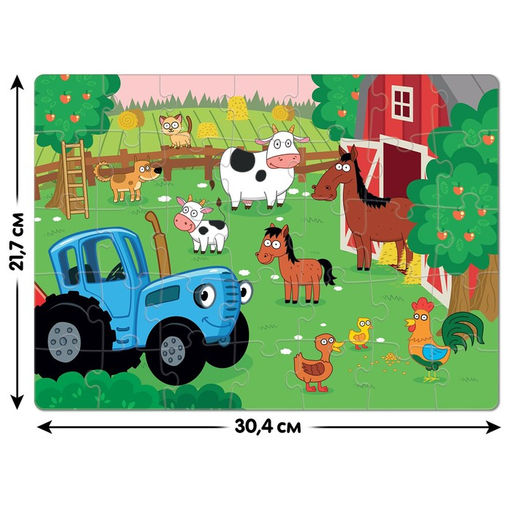 Пазл Синий трактор на ферме, 35 элементов  фото 2