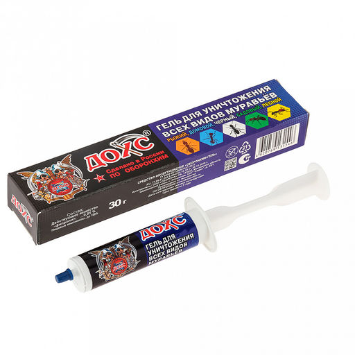 Средство муравьев "Оборонхим-гель" 30гр, шприц, "ДОХС" (Россия)