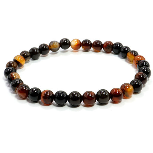 Браслет из камня Сердоникс 6мм помогает находить людям свою вторую половинку и дарует счастье