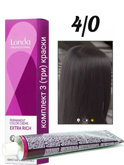 Стойкая краска 4/0 шатен LondaColor