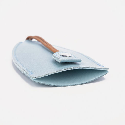 Ключница карманная с кольцом, размер 11.5×7.5×0.3 см, голубая