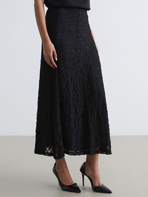 Beli Lastikli Dantelli F?rf?rl? Etek