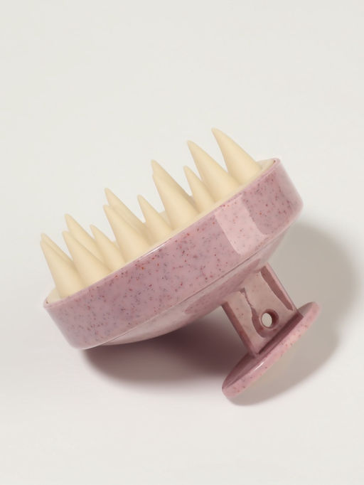 Щётка-массажёр для мытья головы, 7.5×7.5×6.5 см, розовая