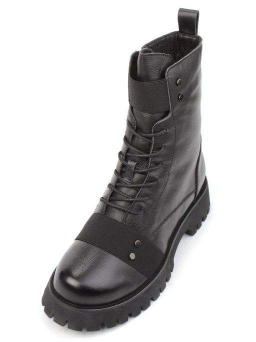 04-YPM9532A BLACK Ботинки зимние женские (натуральная кожа, натуральный мех) - Фабричный китай фото 4