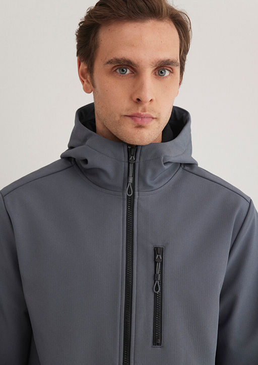 Kapusonlu Lacivert Ceket - Mavi фото 4