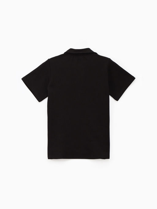 Футболка - поло женская MINAKU, размер 48-50 (XL), итерлок, чёрная