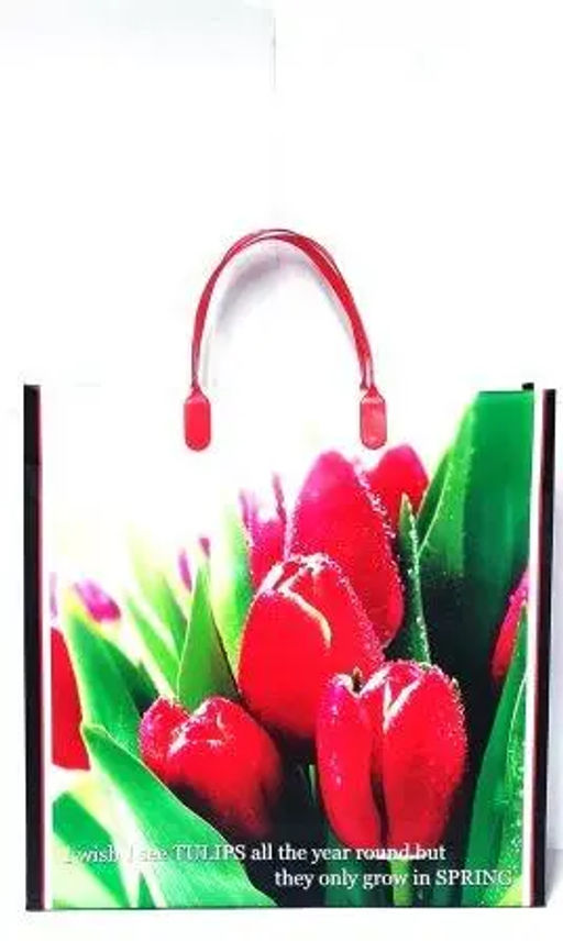 9440 Сумка пластик. BAM 98 (30x30см) средняя Цветы *20