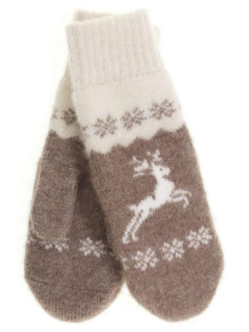 Варежки женские "Олень два цвета" КРУГ 3448-3