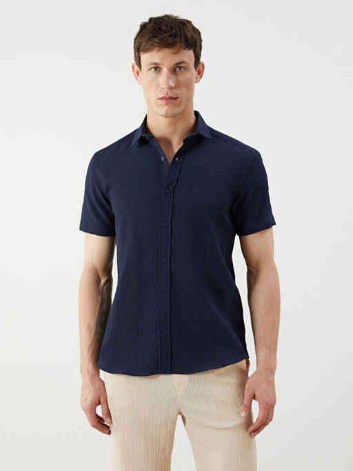 Regular Fit K?sa Kollu Arm?rl? Erkek G?mlek