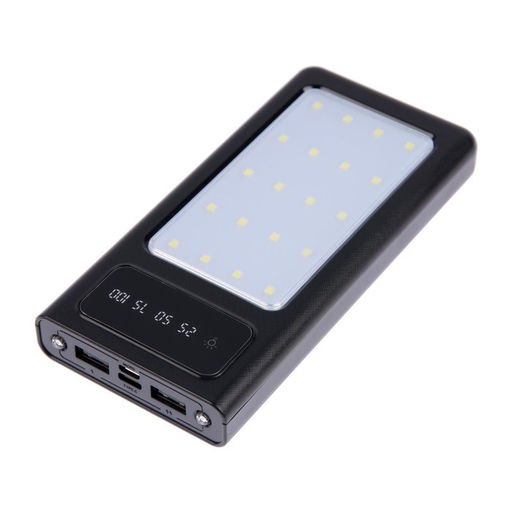 Внешний аккумулятор 485, 10000 мАч, кабели Type-C/Lightning/MicroUSB, фонарь, чёрный - Simaland фото 3