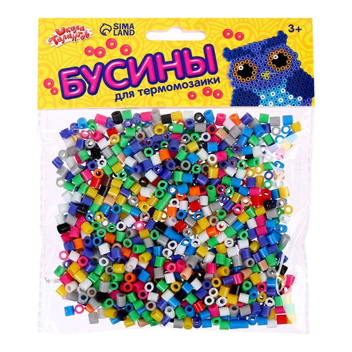 Бусины для термомозаики, набор 50 гр, цвета МИКС, d бусины: 5 мм - Школа талантов фото 3