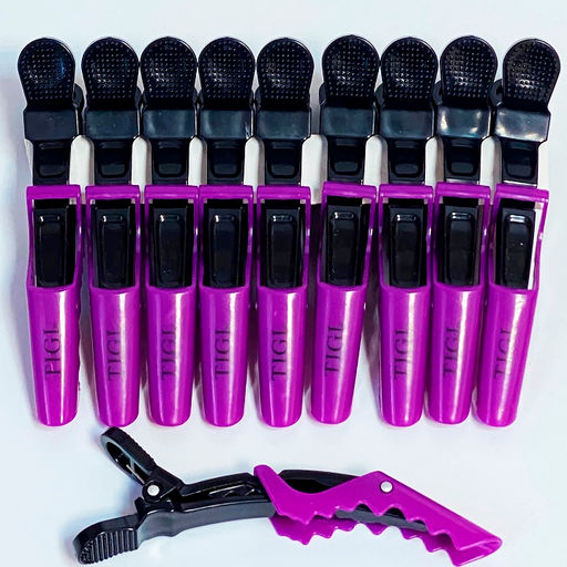 EURO StileЗажим для волос крокодил ФИОЛЕТОВЫЙ 10 шт/уп