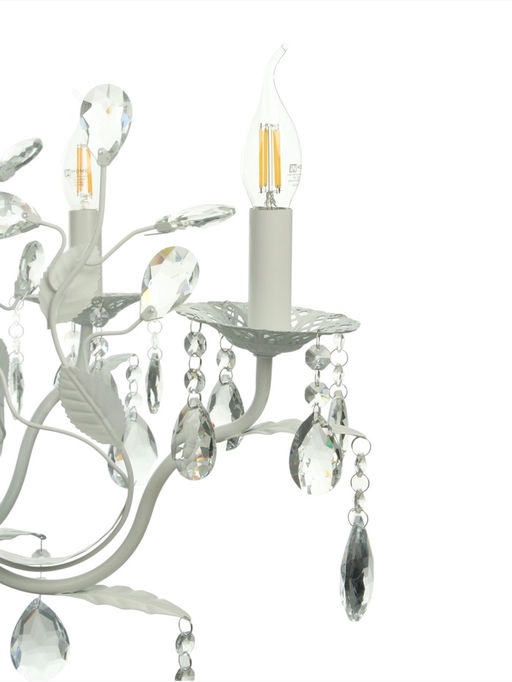 Люстра Astrid=5×40 Вт Е14 белый 60×60×60+50 см