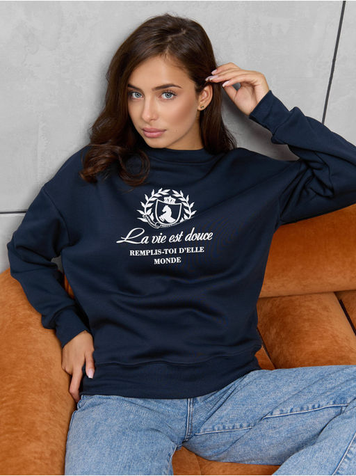 Свитшот Герб Синий Женский - София фото 3