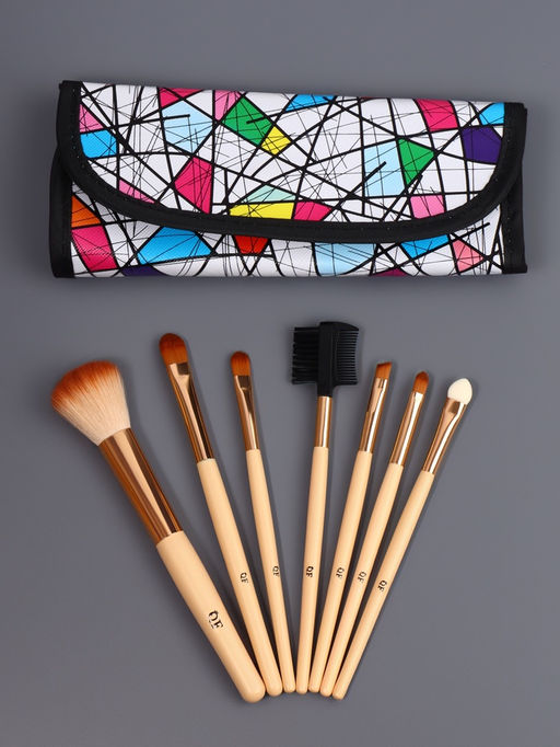 Набор кистей для макияжа PASTEL BLUSH, 7 шт., чехол на кнопке