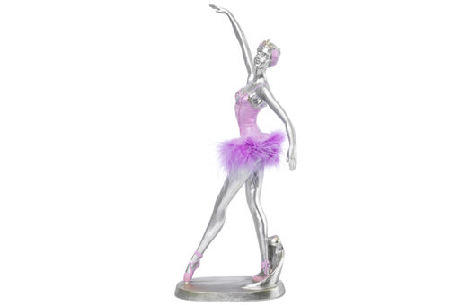 Статуэтка 14,5*13,5*29,5см Балерина с перьями, серебро - Elan gallery фото 13