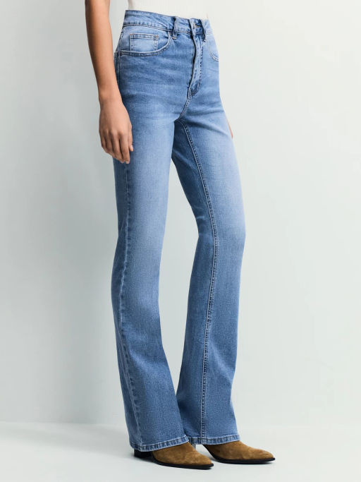 Джинсы bootcut с высокой посадкой / Zarina  фото 4