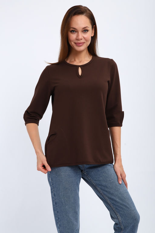 Кофта женская из футера 2-н Анфиса шоколад