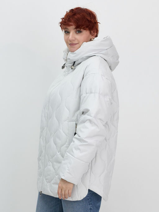 Куртка женская демисезонная с капюшоном серого цвета 1140Sr - Mtforce фото 11