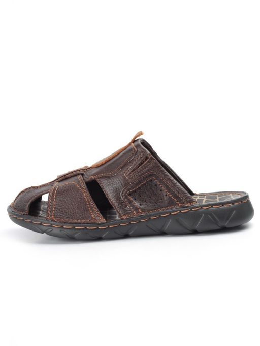 P2322-10 BROWN Тапочки мужские (натуральная кожа) - Фабричный китай фото 11