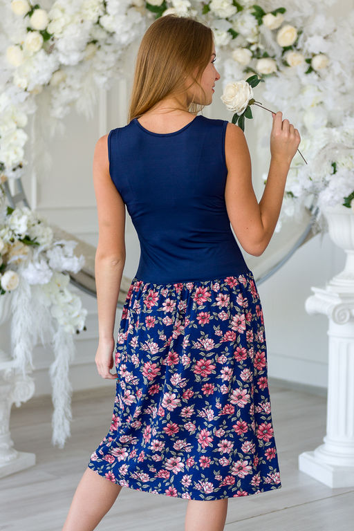 Платье женское Адель бежевые цветы - Амадэль фото 2