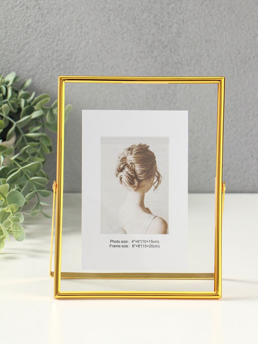Фоторамка для фото 15×20 см «Лофт», золото гальваника, металл, 1.2×16.5×21.8 см