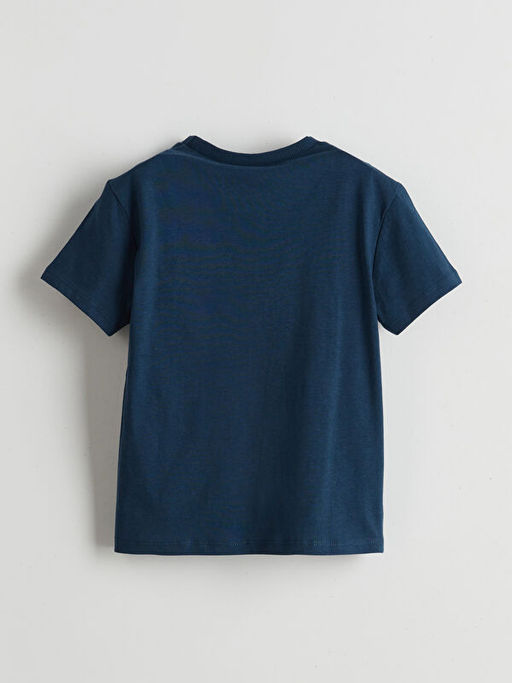 Bisiklet Yaka Jaws Bask?l? Penye Erkek ?ocuk Ti??rt