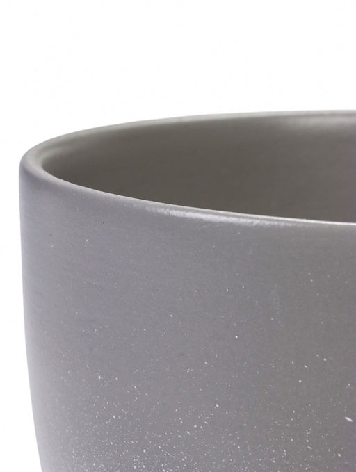 Горшок цветочный с поддоном 2,5 л, d18/h16 см серый керамика, "Туман" (М)