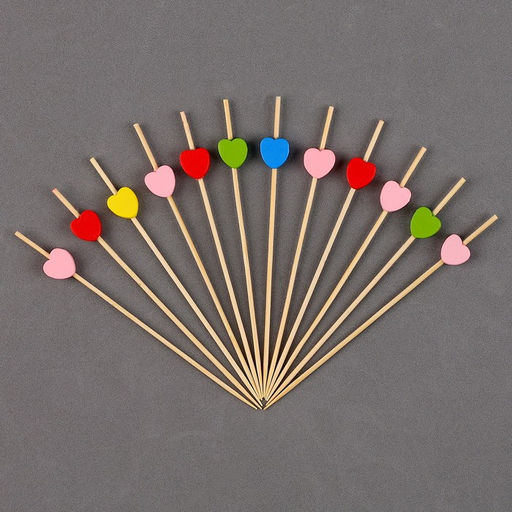 Цена за 2 шт. Шпажки Сердца, в наборе 12 шт.