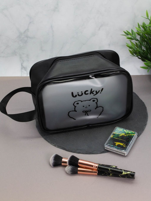 Косметичка "Lucky bear", black (18х25х11 см)