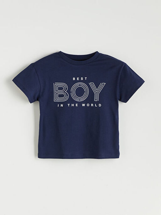 Bask?l? Erkek Bebek Ti??rt ve ?ort 2li