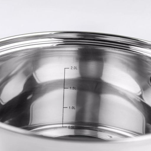 Кастрюля Катунь «Элис», 2.5 л, d=18 см, с крышкой, капсульное дно, индукция, нержавеющая сталь, AISI - 201, хромированная