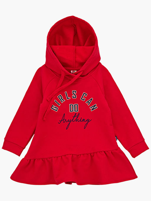 Платье с капюшоном для малышей UD 6718 красный - Mini maxi фото 6