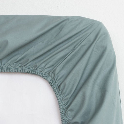 Простыня на резинке Этель 140х200х25 см, бирюзовый, 100% хлопок, перкаль  фото 3