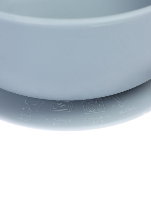 Детская силиконовая тарелка, со слонёнком, цвет серый