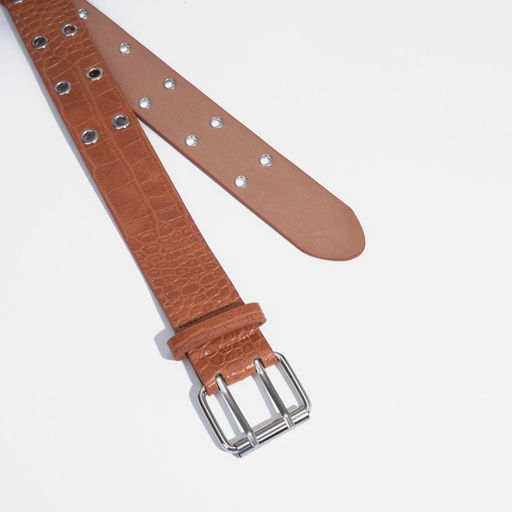 Ремень женский, ширина 3,8 см, пряжка металл, люверсы, цвет рыжий - Simaland фото 2