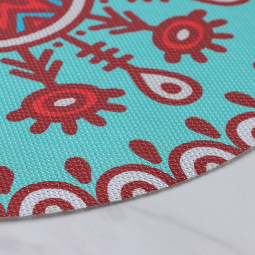 Набор салфеток сервировочных Доляна Колли, d=38 см, 4 шт, цвет бирюзовый  фото 7